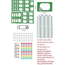 Futbol Top Kitap Defter Okul Etiketi 270 Adet Kesimli