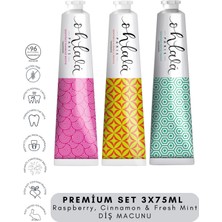 Ohlala Paris Raspberry, Cinnamon & Fresh Mint Premium Set 3 x 75 ml Diş Macunu