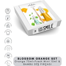 Ohlala Paris Orange Mint 75 ml + Fresh Mint 15 ml + Bambu Diş Fırçası Blossom Orange Set