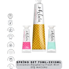 Ohlala Paris Cinnamon 75 ml + Fresh Mint 15 ml + Raspberry Mint 15 ml Spring Set Diş Macunu