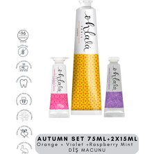 Ohlala Paris Orange Mint 75 ml + Violet Mint 15 ml + Raspberry Mint 15 ml Autumn Set Diş Macunu