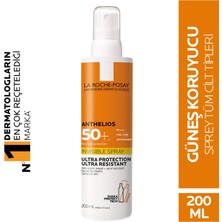 La Roche Posay Anthelios SPF50+ İnvisible Yüksek Korumalı Vücut Güneş Kremi Spray 200 ml