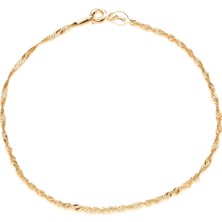 Adal Silver Gümüş Singapur Hayalet Zincir Bileklik (1 Mm)