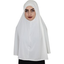 Erasra Class Tek Parca Pratik Büyük Hazır Esarp Hijap Ekru Namaz Örtüsü