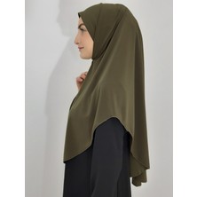 Erasra Class Namaz Örtüsü Hazır Büyük Esarp Malezya Modeli Khimar Tek Parca Hac ve Umre Icin Uygundur Haki