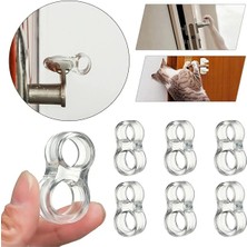 Kacar Home 20 Adet Şeffaf Silikon Kapı Kolu Tamponu Kapı Pencere Kolu Stoperi Kapı Pencere Durdurucu