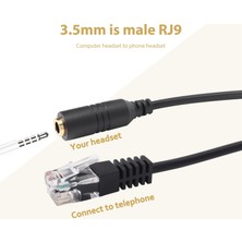 Gui Xulian 2 Adet 3.5mm Stereo Ses Kulaklık Jack Dişi Erkek Rj9 Fiş Adaptörü Dönüştürücü Kablo Kablosu (Yurt Dışından)