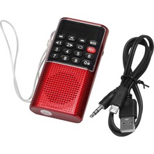 Gui Xulian L-328 Mini Taşınabilir Cep Fm Otomatik Tarama Radyo Müzik Ses Mp3 Çalar Ses Kaydedici ile Açık Küçük Hoparlör (Yurt Dışından)