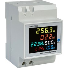 Gui Xulian Din Raylı Dijital Elektrik Ölçer AC40-300V 100A Voltmetre Akım Güç Ölçer Kwh Elektrik Enerjisi Frekans Ölçer (Yurt Dışından)