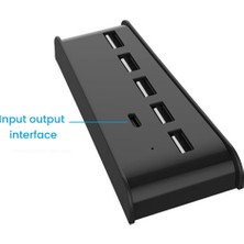 Gui Xulian Hub 6'sı 1 Arada USB Ayırıcı Genişletici Hub Adaptörü, 5 Süper Hızlı USB Adaptörü Için 5 USB A + 1 USB C Bağlantı Noktası2 (Yurt Dışından)