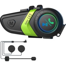 Gui Xulian Lx3 Kask Bluetooth Kulaklık 1200 Mah Motosiklet Bt5.0 Kablosuz Eller Serbest Çağrı Stereo Sıkışma Önleyici Su Geçirmez Kulaklık-B (Yurt Dışından)