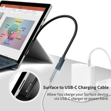 Gui Xulian Surface Pro7 Go2 Pro6 5/4/3 Dizüstü Bilgisayar1/2/3 ve Surface Book ile Uyumlu Usb-C Şarj Kablosuna Bağlantı (Yurt Dışından)