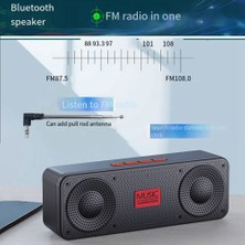 Gui Xulian Taşınabilir Fm Radyo Kablosuz Bluetooth 5.0 Tws Hoparlör Mini Mp3 Müzik Çalar Desteği Tf Kart U Disk USB Şarj Radyo-B (Yurt Dışından)