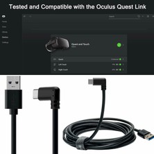 Gui Xulian Quest Link Kablosu 5 Gbps Aktarımı Için 10FT Usb3.1 Tip C Bağlantı Kablosu Yüksek Hız (Yurt Dışından)