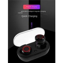 Gui Xulian Yeni Bluetooth Kulaklık Y10 Binaural Bluetooth Kulaklık Y30 Şarj Bölmeli Bluetooth Kulaklık Siyah + Kırmızı (Yurt Dışından)