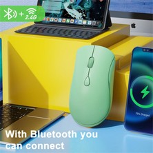 Jingyi Ryra Slient Kablosuz 2.4g Şarj Edilebilir Bilgisayar Fare USB Ergonomik Oyun Fareleri Oyun Faresi Bilgisayar Dizüstü Masaüstü Pc (Yurt Dışından)