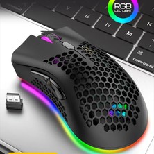 Jingyi 2.4 G Kablosuz USB Oyun Faresi 4000 Dpı Ergonomik Tasarım Rgb Oyun Faresi Pc Dizüstü Lol Gamer Için (Yurt Dışından)