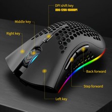 Jingyi 2.4 G Kablosuz USB Oyun Faresi 4000 Dpı Ergonomik Tasarım Rgb Oyun Faresi Pc Dizüstü Lol Gamer Için (Yurt Dışından)