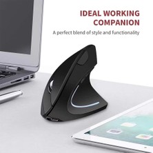 Jingyi Ergonomik Fare, Dikey Kablosuz Bilgisayar Faresi 2.4g, Taşınabilir, Kablosuz, Sessiz Ergonomik Fare Şarj Edilebilir ve USB Alıcı, 3 Ayarlanabilir Dpı, 6 Düğme-Pc Masası Için Optik (Yurt Dışından)