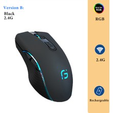 Jingyi Dizüstü Için Kablosuz Fare Bluetooth Silence Tam Boy Rgb Nano USB ile Şarj Edilebilir, iPad Mac Tablet Macbook Için 3 Dpı 6 Düğme (Yurt Dışından)