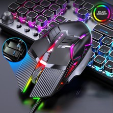 Jingyi 3200 Dpı Ergonomik Kablolu Oyun Faresi USB Fare Oyun Rgb Mause Gamer Fare 6 Düğme Pc Dizüstü Bilgisayar Için LED Sessiz Fareler (Yurt Dışından)