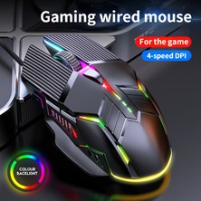 Jingyi 3200 Dpı Ergonomik Kablolu Oyun Faresi USB Fare Oyun Rgb Mause Gamer Fare 6 Düğme Pc Dizüstü Bilgisayar Için LED Sessiz Fareler (Yurt Dışından)