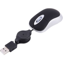 Jingyi Optik Mini Geri Çekilebilir Fare Taşınabilir Mini USB Kablolu Fare Ergonomi Ev Ofis Fareleri Bilgisayar Pc Dizüstü Bilgisayar Için (Yurt Dışından)