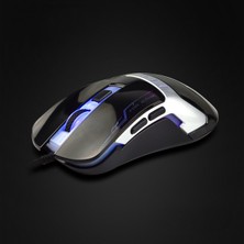 Jingyi Optik Fiber Kablolu Fotoelektrik USB Aydınlatmalı Gaming Mouse Beyaz (Yurt Dışından)