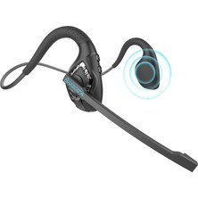 Jingyi Açık Kulak Kulaklıkları, Hava Iletimli Bluetooth Kulaklık, Gürültü Önleyici Boom Mikrofonlu Kablosuz Kulaklık Stereo, 10 Saat Çalma Süresi, Cep Telefonu Spor Ofisi Için Hafif ve Rahat (Yurt Dışından)