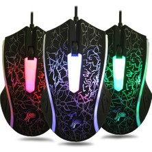 Jingyi Renkli LED Bilgisayar Oyun Faresi Profesyonel Dota 2 Lol Gamer Fare Için Ultra Hassas Ergonomik 2400 Dpı USB Kablolu Fare (Yurt Dışından)