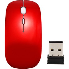 Jingyi Ultra Ince USB Optik Kablosuz Fare Oyun 2.4g Alıcı Süper Ince Oyun Faresi Kablosuz Bilgisayar Pc Dizüstü Masaüstü (Yurt Dışından)