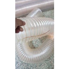 MEGAFLEKS POLİÜRETAN BAKIR TELLİ  102MMX10MT Pu 070 ŞEFFAF HORTUM Toz Talaş Emiş