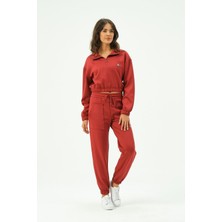 Rich Kadın Crop Sweatshirt Scuba Kumaşı