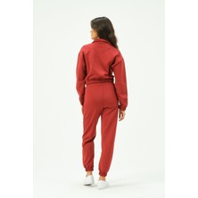 Rich Kadın Crop Sweatshirt Scuba Kumaşı