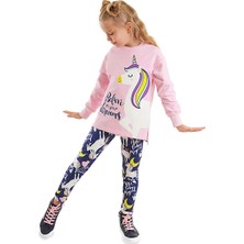 MSHB&G Unicorn Kız Çocuk Sweatshirt Tayt Takım