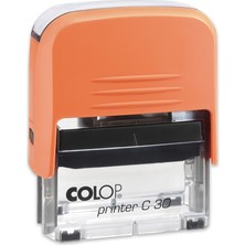 Colop Printer C30 Turuncu Kasa Mavi Keçe - 18X47MM