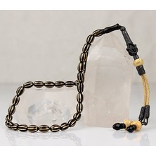 Tesbih Sepetim 1000 Ayar Kazaz Püsküllü Işlemeli Oltu Taşı Tesbih