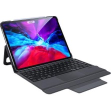 Polhammobile Polham Ipad Pro 12.9 Inch 2020,2021,2022 Uyumlu Standlı Klavyeli Touchpadli Kılıf, Kalem Yerli Uyku Modlu