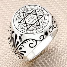 Tesbih Sepetim 925 Ayar Mührü Süleyman Gümüş Erkek Yüzük