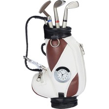 Sharplace Golf Çantası Golfçü Erkekler Için Erkekler Mini Kulüp Kalemleri Set Benzersiz Hediye Golf Kalem Sahibi Kahverengi (Yurt Dışından)