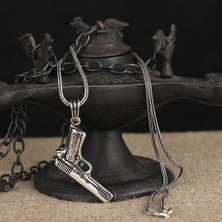 Tesbih Sepetim 925 Ayar Gümüş Smith Wesson Model Gümüş Kolye