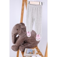 Kadife Oyuncaklı Kız Erkek Bebek Çocuk Pantolon Tavşan