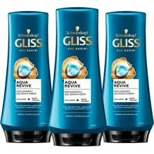 Gliss Aqua Revive Hyaluron ve Deniz Yosunu içeren Nemlendirici Saç Kremi 360 ml x 3 Adet