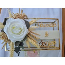 Party Housee Organizasyon Söz Nişan Gold Çikolata Kutusu 14X24CM