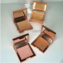 Eda Luxury Beauty Golden Fierce Star Shine Highlighter Işıltılı Simli Ipeksi Saten Aydınlatıcı Makyaj Glow Palette