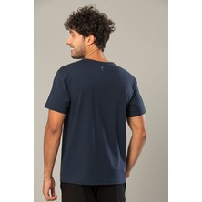 Weweus Lacivert Erkek Modal Comfort Fit Basic T-Shirt 239