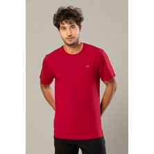 Weweus Bordo Erkek Modal Comfort Fit Basic T-Shirt 239