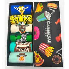 Carnaval Socks 6'lı Havalı Hayvanlar Desenli Çorap Seti