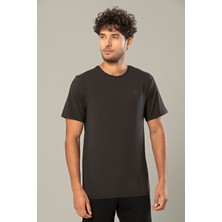 Weweus Antrasit Erkek Modal Comfort Fit Basic T-Shirt 239