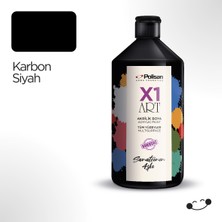 Polisan X1 Art Multisurface Hobi Boyası Karbon Siyah 1000 ml